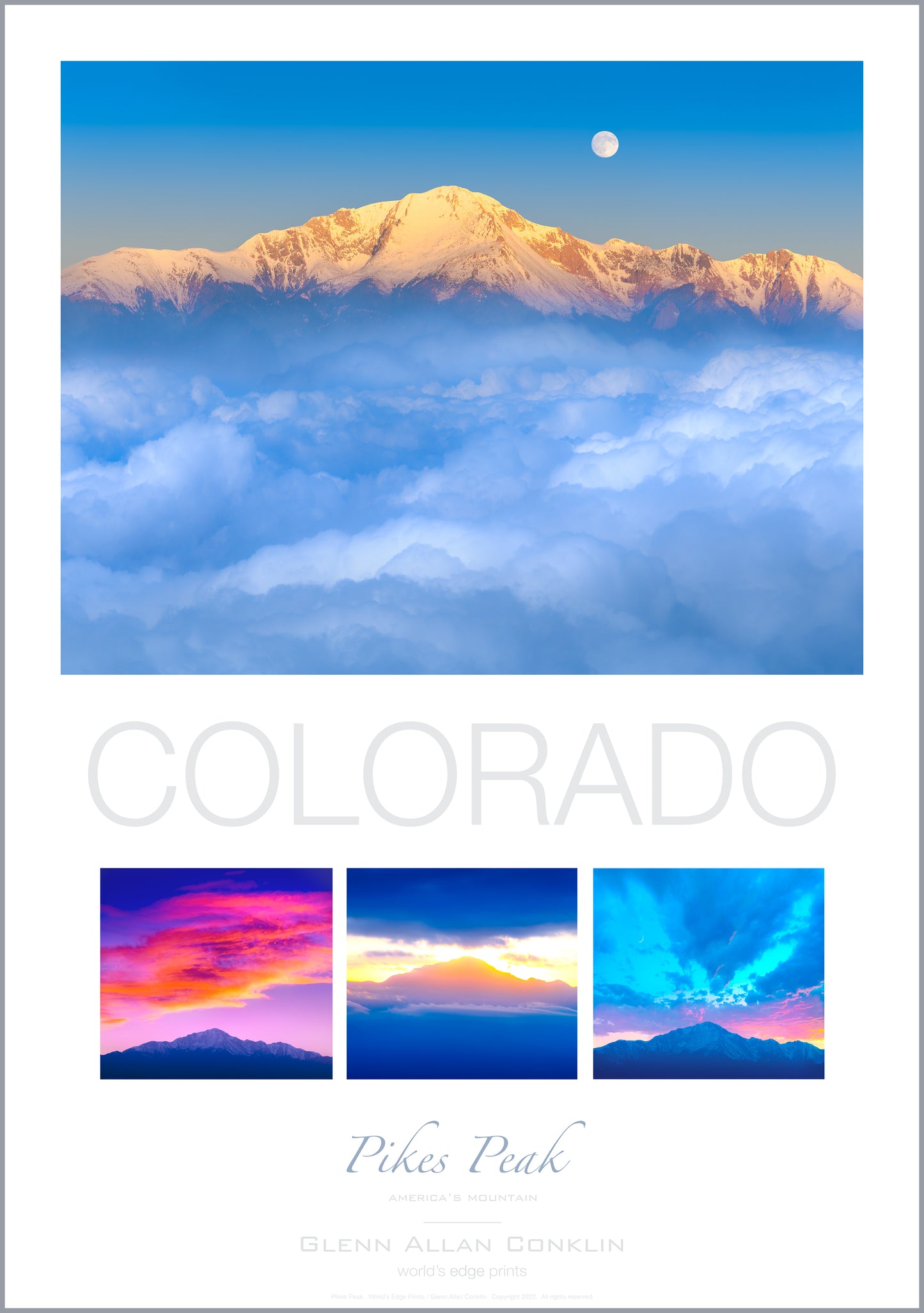 COLORADO / PIKES PEAK / Premium Poster